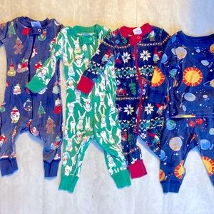 Four Pairs of Hanna Andersson Baby Pajamas, size 6-12 months (70 cm)